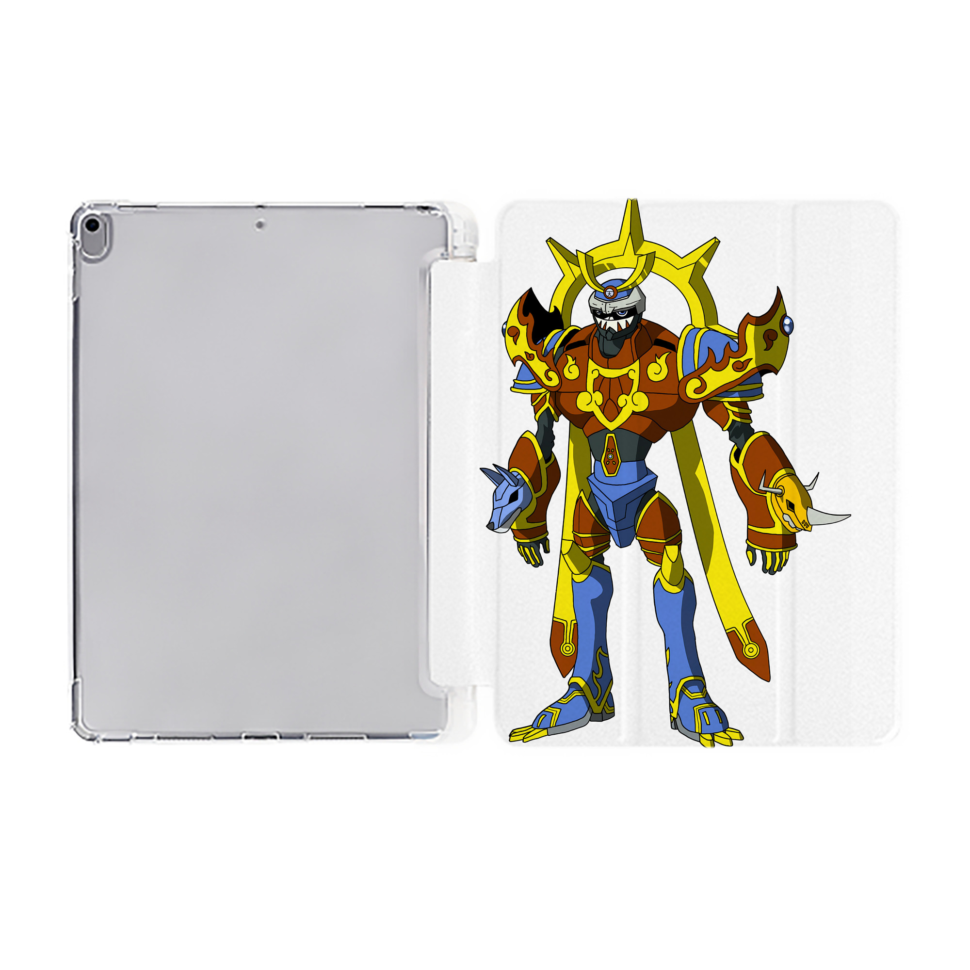 （画像用） Digimon デジタルモンスター/デジモン IPad ケース ペン収納付き 三つ折りスタンド PUレザー×シリコン 対応機種9.5/10.5/10.9インチ
